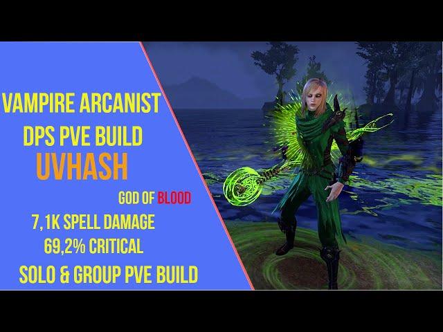 ESO Vampire Arcanist DPS PVE Build - Uvhash - Necrom Update 40