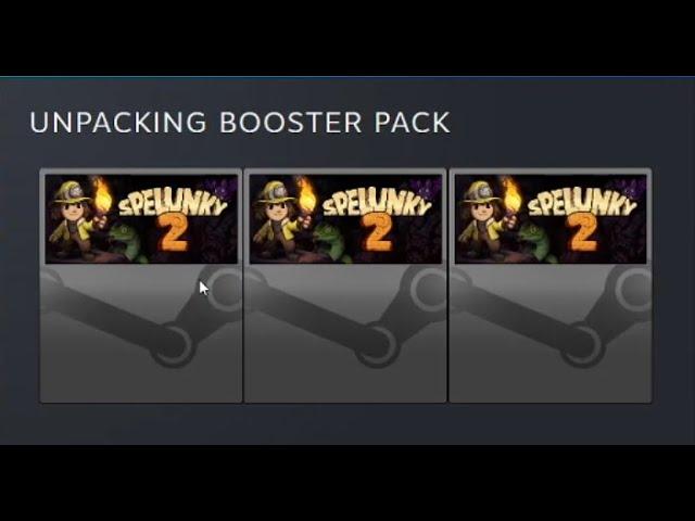 Opening Spelunky 2 Steam Trading Cards