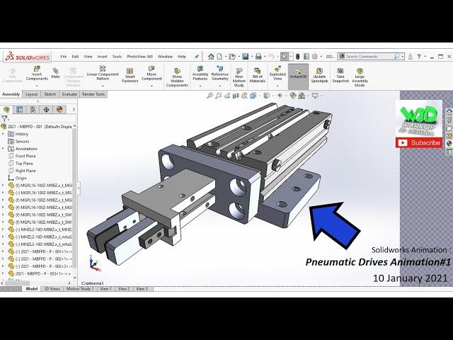 Solidworks Animation | Pneumatic Drives Animation#1