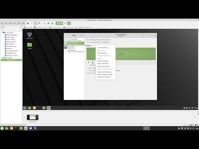 Linux Mint- Add Hard Drive method one GUI