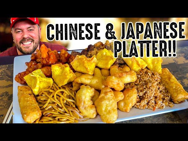 Massive "Twin Dragon" Japanese Hibachi and Chinese Food Challenge!!