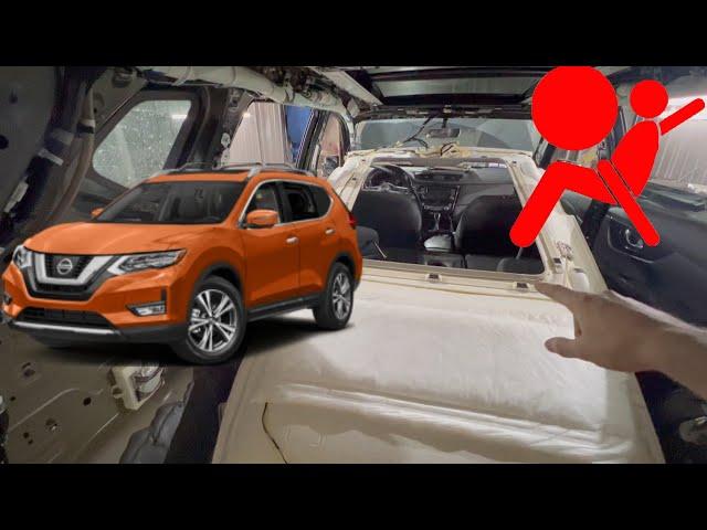 nissan rogue  боковая подушка безопасности - замена