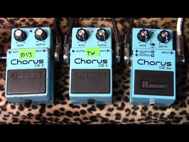 BOSS CE-2 Chorus SHOOTOUT MIJ Japan Taiwan & Waza Craft comparison