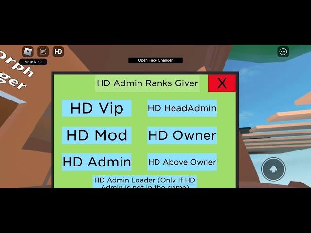 Then I copied a Require Script For HD admin Rank