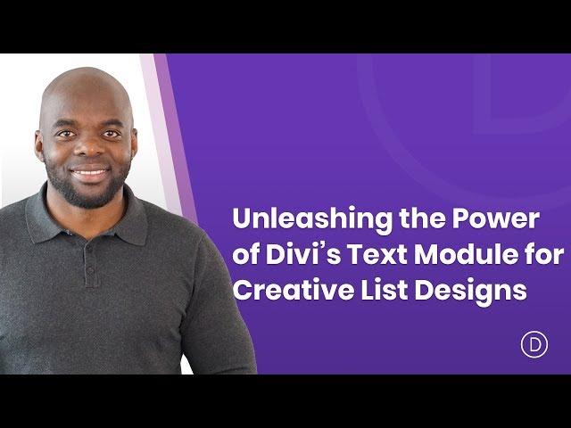 Unleashing the Power of Divi’s Text Module for Creative List Designs