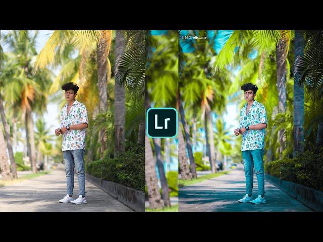 Lightroom blue and lime tone retouching photo editing tutorial in mobile||preset download free||