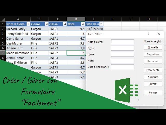 COMMENT CRÉER ET GÉRER FACILEMENT UN FORMULAIRE DE SAISIE PERSONNALISÉ (sans Macro, ni formule)