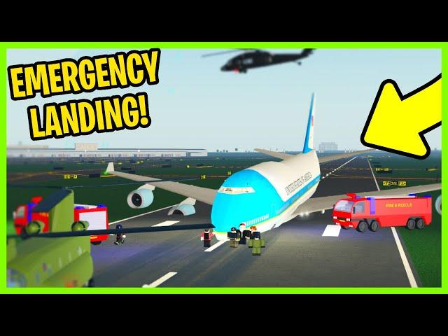 EMERGENCY LANDING with NO gears... President Roleplay | PTFS (Roblox)