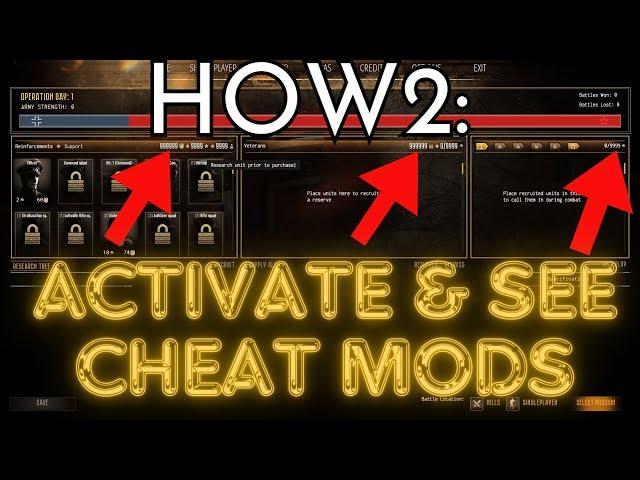 HOW2: ACTIVATE & SEE MODS IN CONQUEST! | Gates of Hell: Ostfront Tutorial