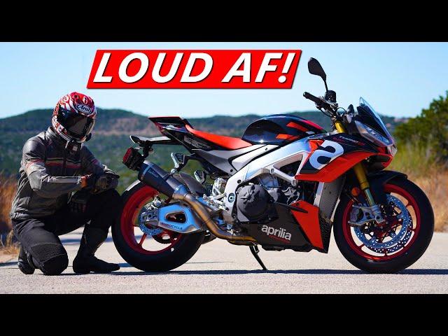 OUR 2021 APRILIA TUONO V4 SOUNDS **AMAZING** NOW! (Exhaust Install)