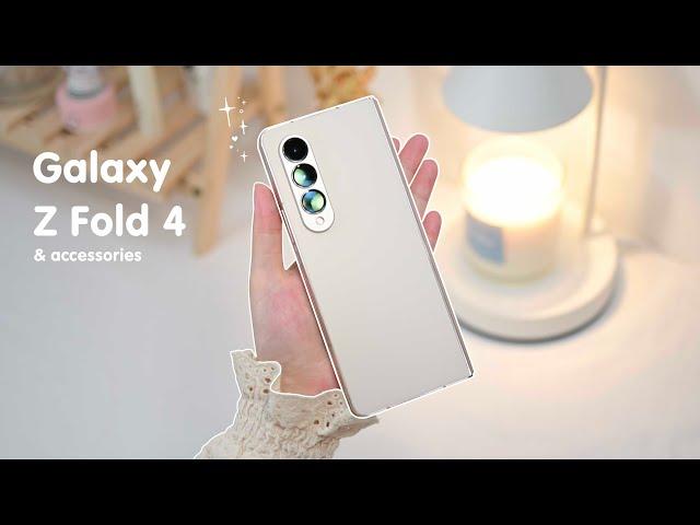 galaxy z fold 4 unboxing  aesthetic | S PEN fold edition | Galaxy earbud 2 |accessories