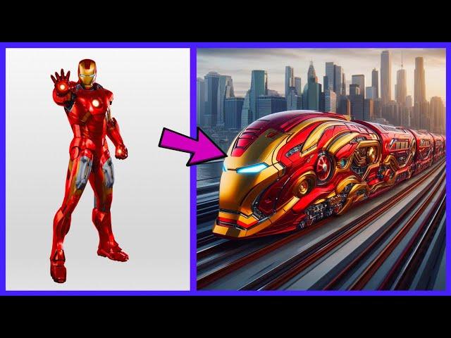 AVENGERS But TRAIN  VENGERS  All Characters (marvel & DC) 2024