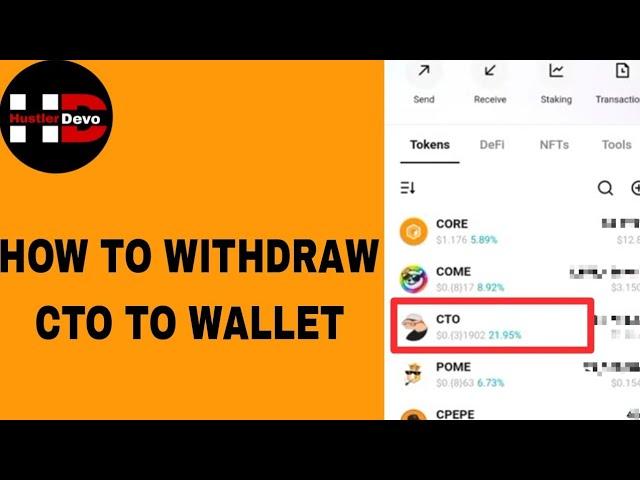 How To Withdraw CTO Airdrop To Wallet Metamask or OEX Wallet (Satoshi)