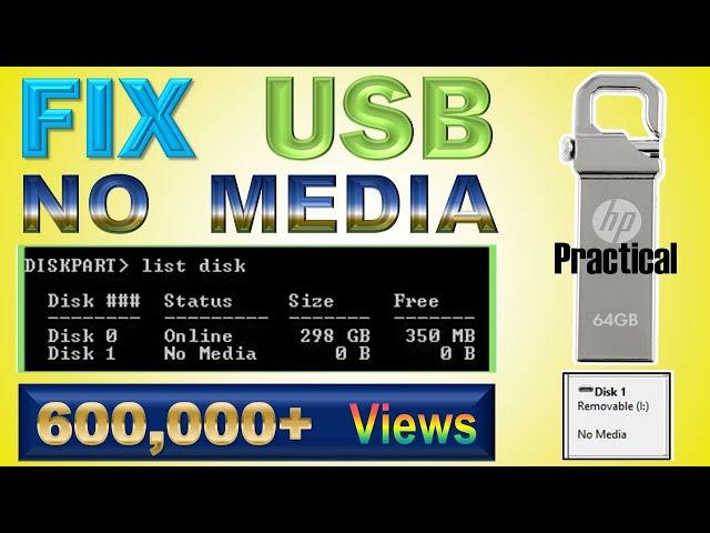 Fix USB Flash No Media error | Repair pendrive not show in computer | Recover USB flash | IT Adobe