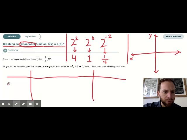 ALEKS: Graphing an exponential function