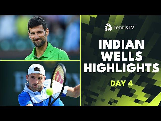 Djokovic is BACK; Monfils, Medvedev and Dimitrov in Action | Indian Wells 2024 Day 4 Highlights