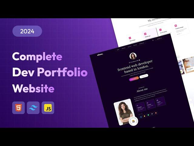 How To Make Portfolio Website Using HTML & CSS | Responsive Portfolio Website Step by Step 2024