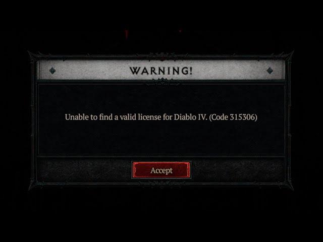 Diablo 4 Invalid License Error.... Life is good! 