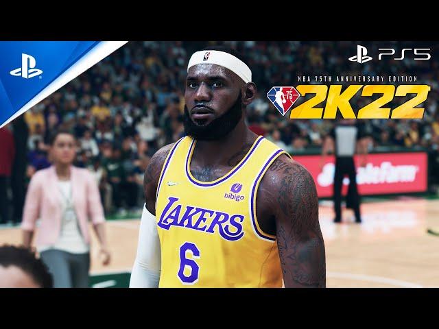 NBA 2K22 [PS5 UHD] Milwaukee Bucks vs. Los Angeles Lakers | Next-Gen Ultra Graphics 4K Gameplay