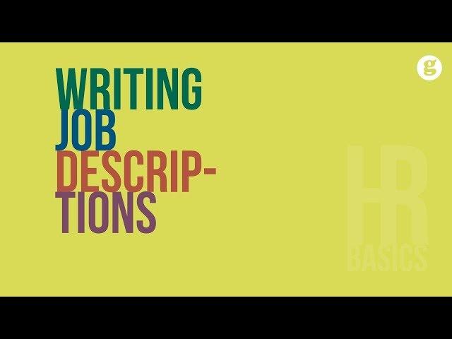 HR Basics: Writing Job Descriptions