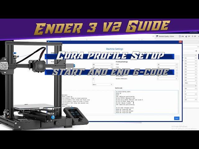 Setting up a cura profile, based on the test print -Ender 3 V2  - Ultimate Beginners Guide