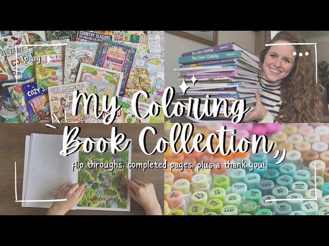 My Coloring Book Collection: flip throughs, completed pages, and a thank you