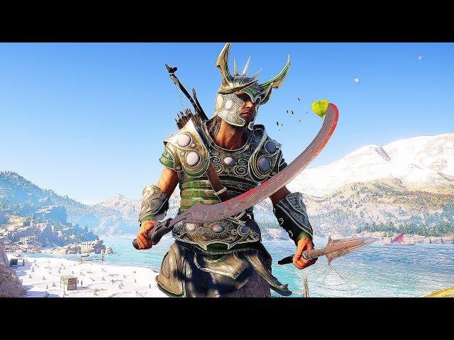 Assassin's Creed Odyssey Flawless Combat, High Action Kills & Naval Battle Gameplay