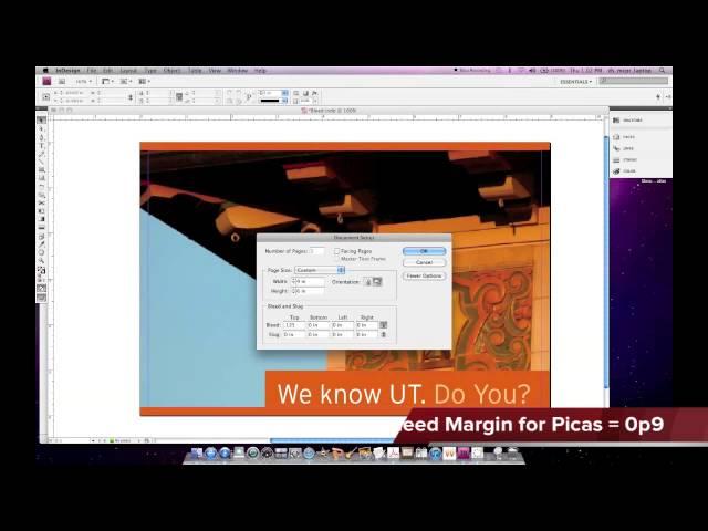 Adobe InDesign CS5 - Bleeds and PDF Exporting Proceedures Including Crop Marks and Bleed.