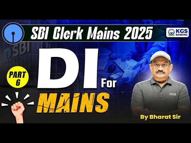 SBI Clerk Mains 2025 | DI for SBI Clerk Mains | Part 6 | Data Interpretation by Bharat Sir