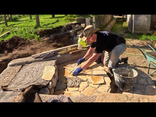 Finally COMPLETE! Finishing our rustic stone steps