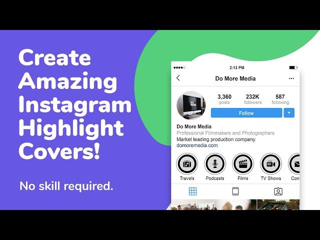 How to create Instagram highlight covers