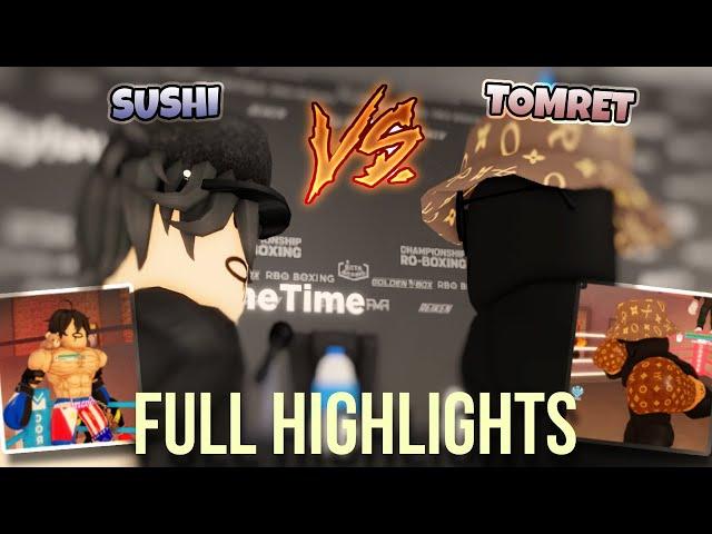 TOMRET vs Sugar Ray Sushi FIGHT HIGHLIGHTS | DBP PPV (ROBLOX BOXING BETA)