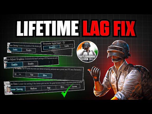 HOW TO FIX LAG FOR LIFETIME IN PUBG MOBILE/BGMI | LAG FIX TIPS AND TRICKS GUIDE/TUTORIAL