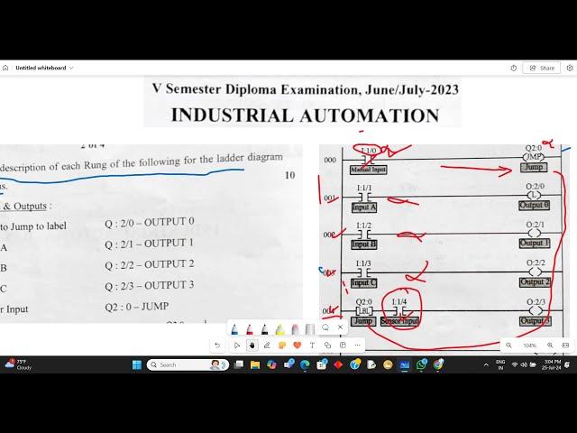 Question Paper Solution for 20EE51I Industrial Automation Solution Explained JMP LBL in Allen Bradly