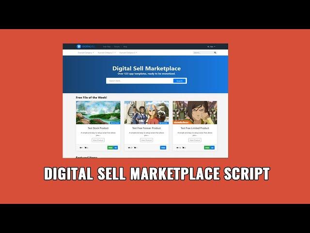 Digital Sell Marketplace Script