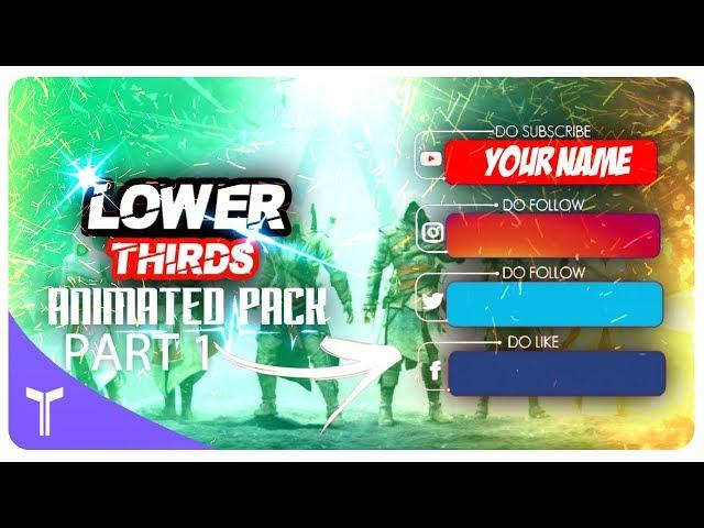 (2018) animated LOWER THIRD PACK / make animated social media LOWER THIRD PACK / android kinemaster