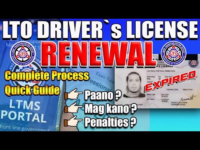 Paano Mag renew Ng Lisensya Driver's License Renewal How To Renew LTO Driver's License