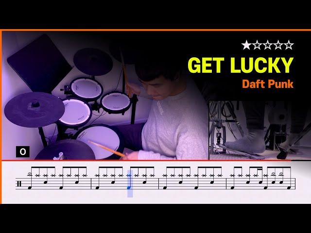 [Lv.02] Daft Punk - Get Lucky () Pop Drum Cover with Sheet Music