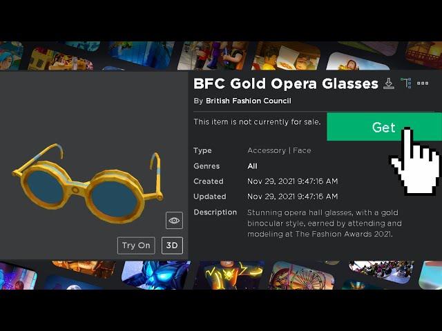 [Tutorial] GET the BFC Gold Opera Glasses in Roblox for FREE!