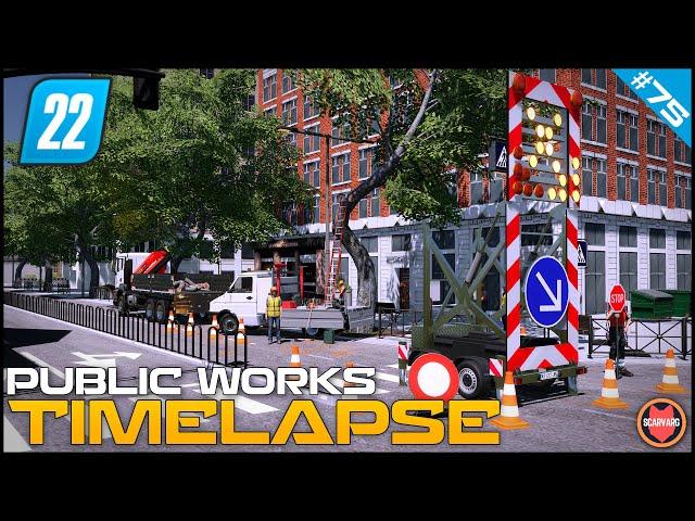  Trimming Trees On The Busiest Road In The City Centre - Pt. 1 ⭐ FS22 City Public Works Timelapse