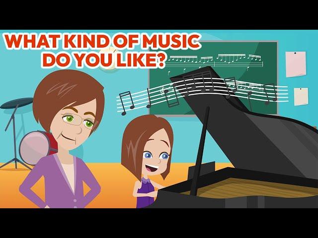 What Kind of Music Do You Like? - "What Kind of" Question - English Conversation Speaking