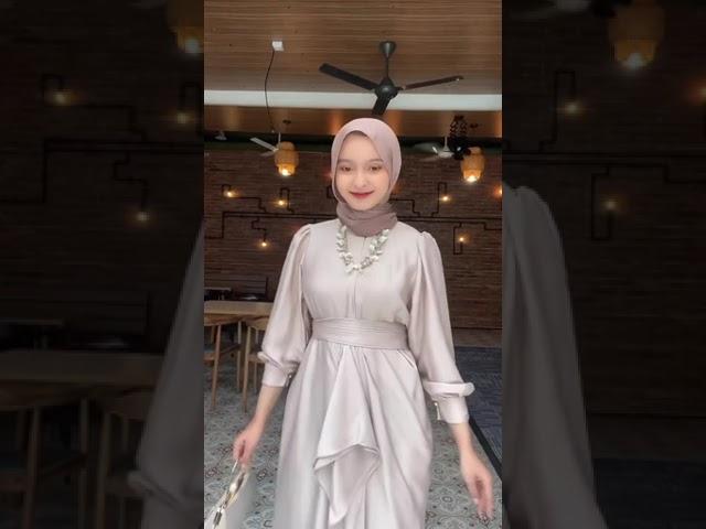 SHOPEE HAUL | REKOMENDASI JIHAN DRESS BAHAN SATIN SILK | DRESS KONDANGAN | GAMIS