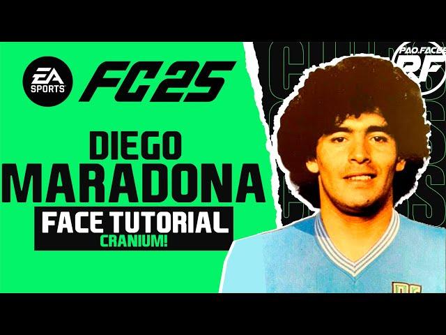 EA FC 25 DIEGO MARADONA FACE CRANIUM -  Pro Clubs Face Creation - CAREER MODE - LOOKALIKE NAPOLI