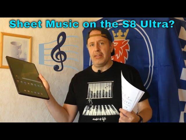 Samsung Galaxy Tab S8 Ultra and Sheet Music With Korg PA1000