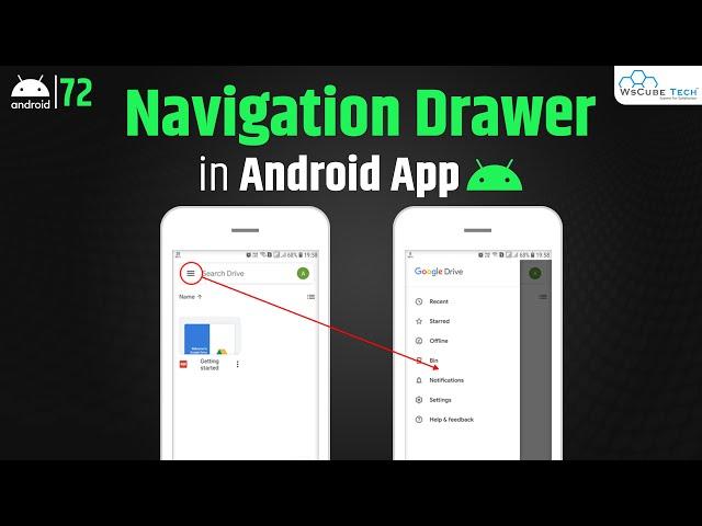 Android Navigation Drawer Tutorial | How to Create Navigation Drawer in Android Studio