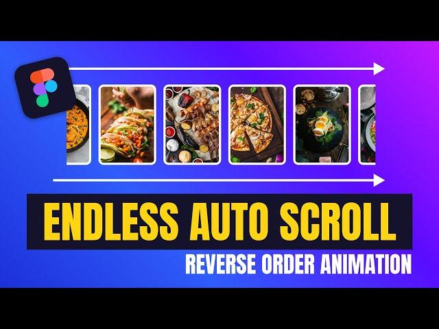 How to Create ENDLESS AUTO SCROLLING Animation in Figma | Figma Tutorial