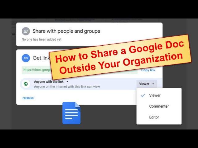 How To Share Google Docs Outside your Organization | Share With Anyone