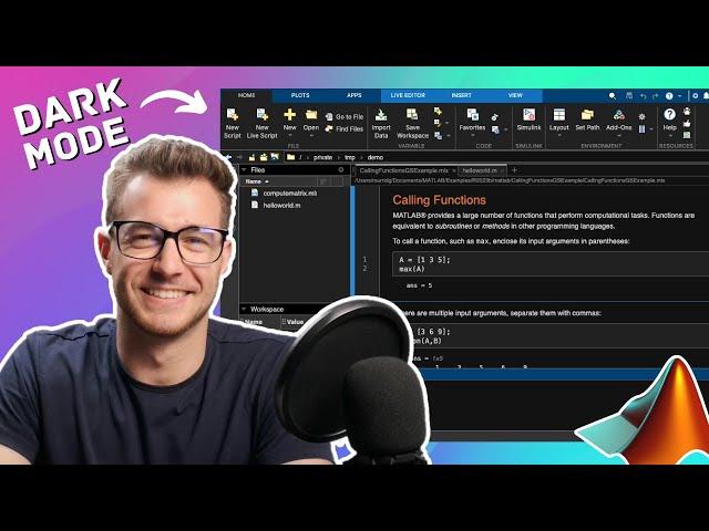 MATLAB has a NEW DESKTOP IDE  (yes, it has Dark Mode) [2024]
