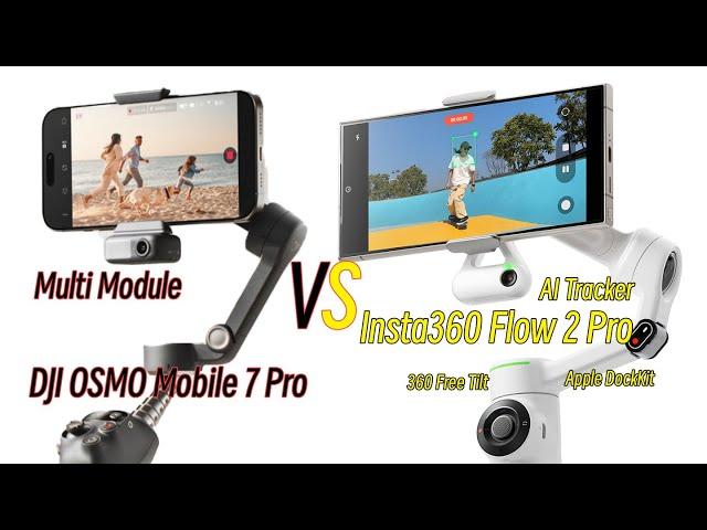 Who is the WINNER ? Insta360 Flow 2 Pro vs DJI OSMO Mobile 7 Pro ,  Watch Before You Buy