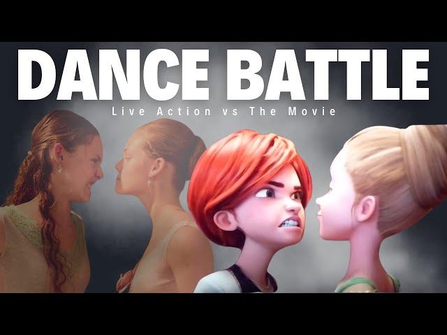 THE DANCE BATTLE from Leap Ballerina Movie: Live Action vs Animation!